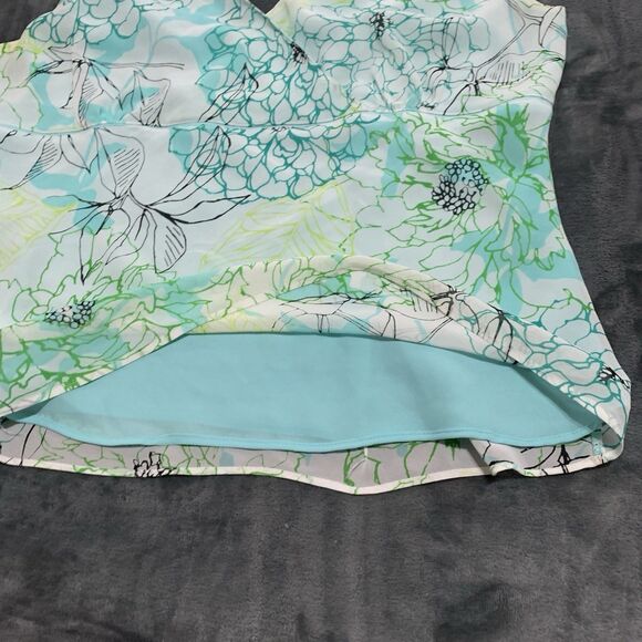 Nine & Co Y2K Babydoll Floral Tank Top So 14 Green Whimsigoth Fairy Grunge Flowy - Picture 7 of 11